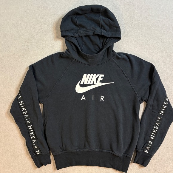 Nike Air Black Pullover Hoodie Sweatshirt Women's Size S - Picture 3 of 10